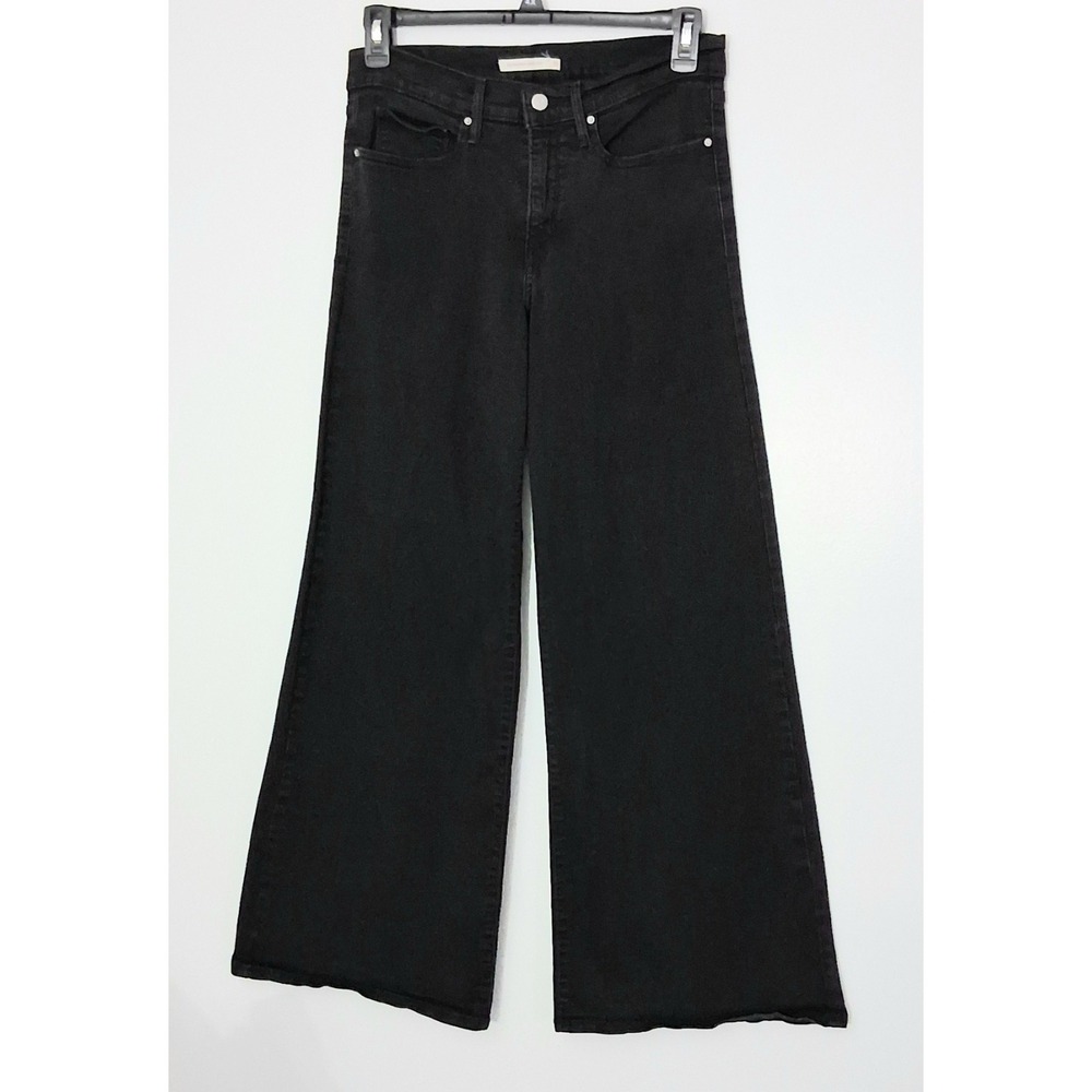 Levis Jeans Women's Size 30 x 32 Black Shaping Wide Leg High Rise Y2K Boho Preow